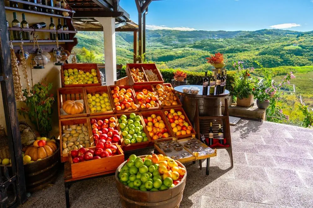 Gesunde Ernährung mit saisonalem Obst und Gemüse