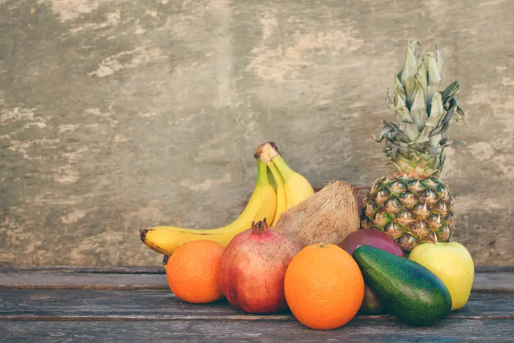 Herkunft Konzept von Obst und Gemüse